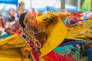 Woman in traditional tribal wear 