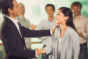 Young Native American woman joining office staff