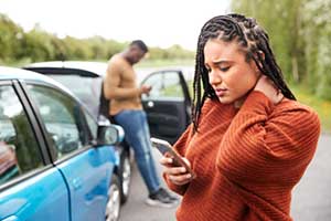 Woman involved in a car accident in Albuquerque New Mexico